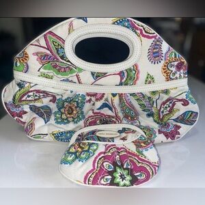 Vera Bradley Limited Edition Palm Beach Gardens Floral Paisley Clutch Set